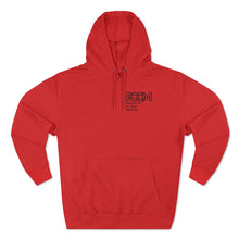 Load image into Gallery viewer, Red Products Of Our Mindset® NFBD Premium Pullover Hoodie just the right blend of bold warm and cozy. Made with three-panel fleece lining this pullover is roomy and double stitched for durability. Featuring our mantra &quot;Never Fail By Default&quot; with Highest Quality DTG Prints. Pick one in your favorite color to match your style.
